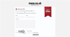 Desktop Screenshot of maze.co.uk